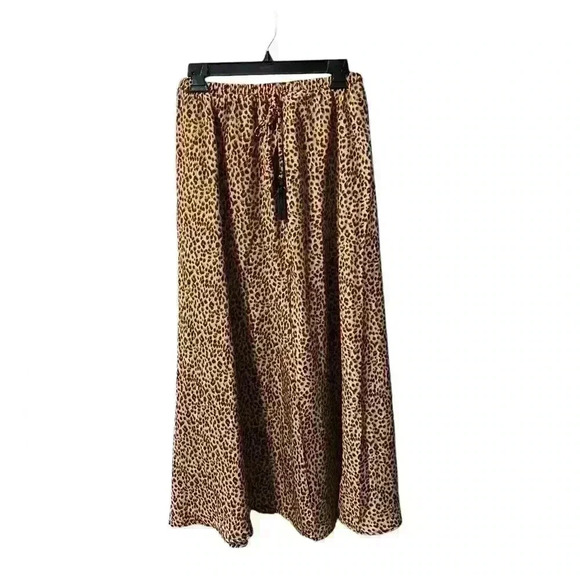 🟣SHEIN Unity Leopard Skirt with Tassel Tie and Split Thigh – Size Medium - Picture 1 of 4